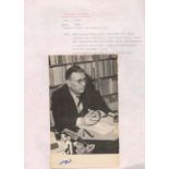 Jean Paul Sartre signed 8x5 black and white magazine photo. Jean-Paul Charles Aymard Sartre ( 21