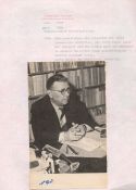 Jean Paul Sartre signed 8x5 black and white magazine photo. Jean-Paul Charles Aymard Sartre ( 21