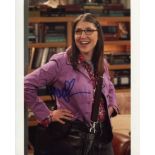 The Big Bang Theory 8x10 photo signed by Mayim Bialik who plays Amy in thee series. She was also the