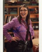 The Big Bang Theory 8x10 photo signed by Mayim Bialik who plays Amy in thee series. She was also the