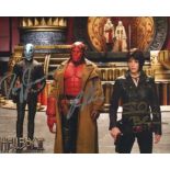 Hellboy II cast signed 8x10 movie photo signed by Selma Blair, Doug Jones and Ron Perlman -