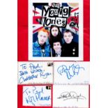 Young Ones collection includes 4 signed white cards from cast of the iconic TV series includes Rik