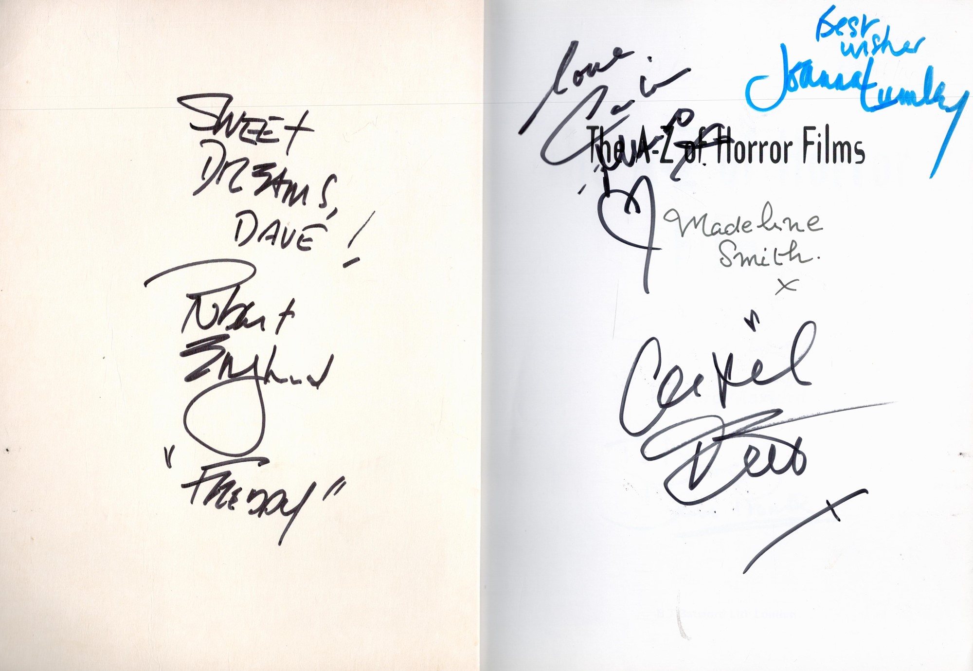 A-Z of Horror Films multi signed Paperback book signatures inside include Robert Englund, Joanna - Image 2 of 4