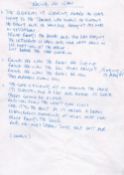 Noel Gallagher handwritten lyrics A4 sheet for the song Round are Way.