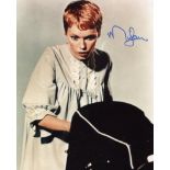 Mia Farrow, actress signed 8x10 photo from the cult classic movie Rosemary's Baby