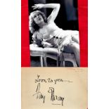 Fay Wray signed 7x4 album page and vintage 7x5 black and white photo. Vina Fay Wray (September 15,