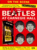 Paul McCartney & Linda McCartney signed booklet. The Beatles At Carnegie Hall 1964 Booklet Signed To