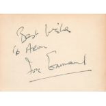 Ivor Emanuel signed 7x5 album page dedicated taken from the Kirby autograph collection. Ivor Lewis