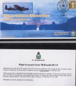 World War II Dambusters FDC Signed by Flight Sergeant Grant McDonald RCAF Titled Operation Chastise.