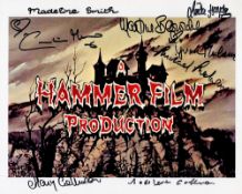 Hammer Horror muti signed 8x10 photo includes eight signatures such as Mary Collinson, Madeline