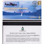 World War II Dambusters FDC Signed by SQD LDR George Johnny Johnson DFM RAF Titled Operation