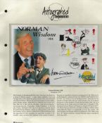 Comedian, Norman Wisdom signed Autograph Edition cover on protective official presentation page.