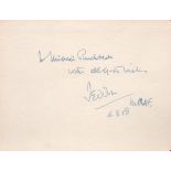 Marshal of the Royal Air Force Arthur William Tedder, 1st Baron Tedder signed 5x4 approx white card.