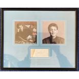 Singer, Paul McCartney signature piece double mounted and framed, approx 12.5x16. This beautiful