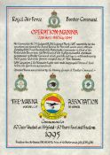 Legion Of Merit Award to Air Commodore A. J. W Geddes, CBE, DSO from Operation Manna. Dated 20th