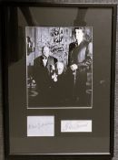 Richard Kiel, Curd Jurgens and Milton Reid 18x13 mounted and framed James Bond The Spy Who Loved