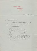 Margaret Rutherford TLS dated 24th April 1967. Dame Margaret Taylor Rutherford, DBE (11 May 1892 -