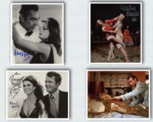 007 James Bond collection of four 8x10 Bond movie photos signed by Shirley Eaton (Goldfinger),