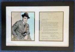 Actor, Edward G. Robinson double mounted and framed signature piece, approx 17x24. This beautiful