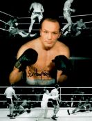 Henry Cooper signed 16x12 colourised photo picturing the iconic moment when Henry's Hammer knocked