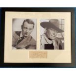 John Wayne 23x18 mounted and framed signature piece includes a signed album page lovely clear
