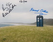 Doctor Who, Rula Lenska, Phillip Voss, Bernard Cribbins Doctor Who 10x8 Colour Photo Of blue