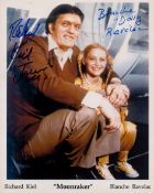 James Bond Richard Keil Jaws and Blanche Ravalec Dolly signed 10x8 Colour Photo from the Film