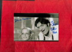 James Bond Richard Keil Jaws and Blanche Ravalec Dolly signed 10x8 Black and White Photo from the