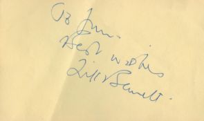 James Bond Jill Bennett signed 5x3 album page rare signature. Bennett made many appearances in
