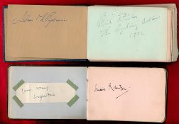 Vintage Autograph Books plus Loose Signature Pieces, 2 x Autograph Books Names. Good condition We