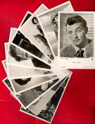 10 x Vintage Film Stars Photos with PRINTED OR STAMPED signatures approx size 5 x 3 includes Clark