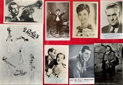 Vintage TV and Film Signed Photos and Signature Pieces, Includes 12 x Signed Photos plus 25 x