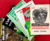 30 x Football Programmes Collection includes Rovers v Tranmere 1962, Arsenal v Swindon Town 1969,