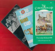 Horse Racing Official Programmes x 3 includes The Hennessy Cognac Gold Cup 1984, The Coronation