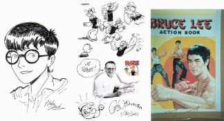 TV Film Illustrators collection. Signatures such as George Wildman art for Popeye, Walt Howarth