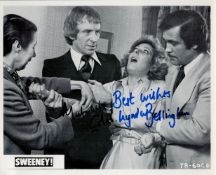 Sweeney a 10x8 black and white film photo signed by Michael Coles and Lynda Bellingham. Actor