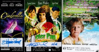 Theatre Programme Flyer Signed Collection. Cinderella programme signed by Stefanie Powers, Peter Pan