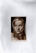 Elisabeth Bergner signed 6x4 vintage photo. Attached to A4 Sheet. Bergner was an Austrian British