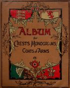 Album for Crests, Monograms, Coats of Arms etc Hardback Book date and edition unknown published by
