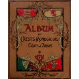 Album for Crests, Monograms, Coats of Arms etc Hardback Book date and edition unknown published by