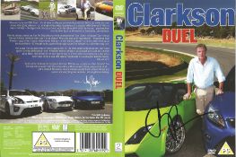 Broadcaster Jeremy Clarkson signed DVD sleeve from his 2009 car documentary Duel. Jeremy Charles