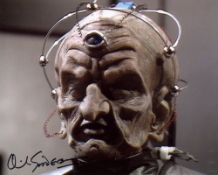 Doctor Who 8x10 inch photo scene signed by actor David Gooderson as Davros. Good condition. All