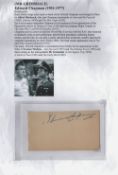 Edward Chapman signed 5x3 Album Page. Chapman, was an English actor who starred in many films and