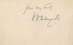 Herbert Henry Asquith, 1st Earl of Oxford and Asquith signed 5x3 page. Herbert Henry Asquith, 1st