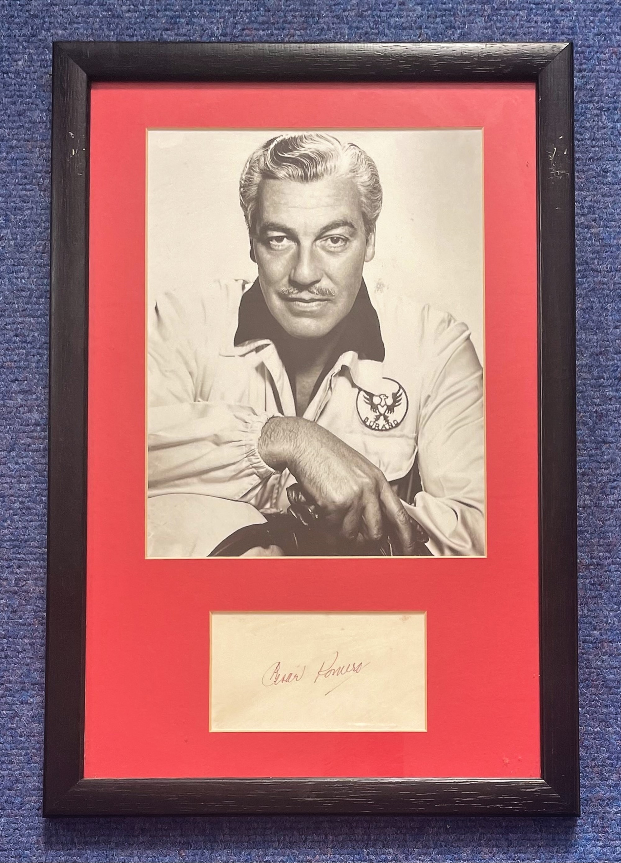 Cesar Romero 17x12 mounted and framed signature display includes signed album page and fantastic - Image 2 of 2
