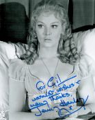 Jenny Hanley signed 10x8 black and white photo. Hanley is an English actress. She remains best known