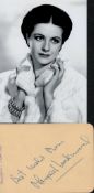 Margaret Lockwood (1916 1990) Signed Vintage Album Page With Photo. Good condition. All autographs