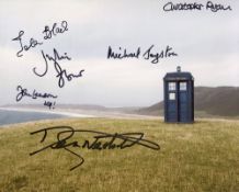 Doctor Who 8x10 photo signed by SIX stars of the series Isla Blair, Julian Glover, Derren Nesbitt,