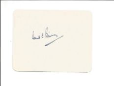 Bailey Bridge inventor Sir Donald Coleman Bailey, OBE signed card with covering letter on Royal