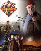 Doctor Who 8x10 inch photo montage scene signed by actor Bernard Cribbins. Good condition. All